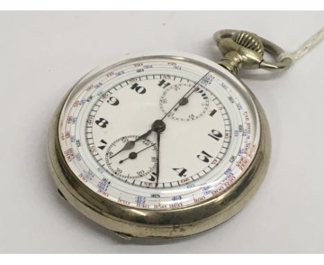 A WW1 Imperial German Naval "Kaiserliche Marine" silver Officers combination deck watch and torpedo timer. Circa 1915. Works 