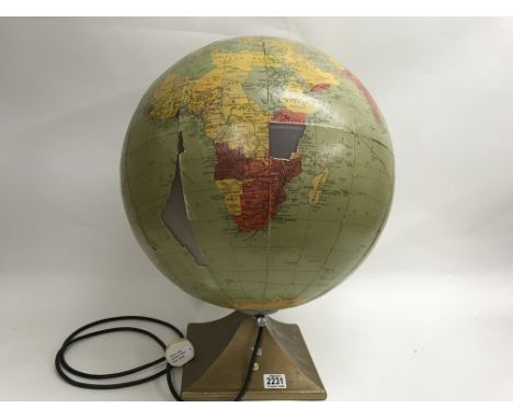 A large Globe on stand- some surface damage - NO RESERVE