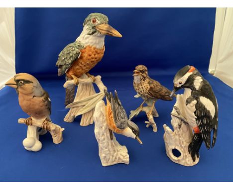 5 large Goebel bird figures.
