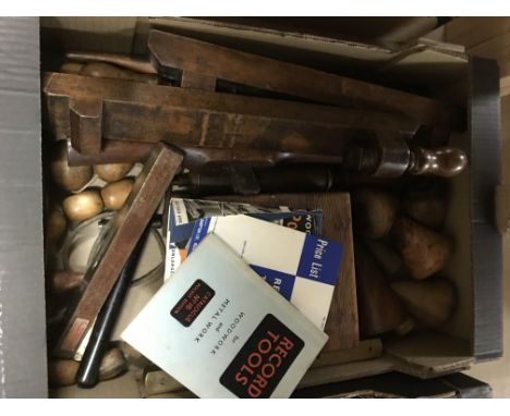 3 boxes of good woodworking tools including wood planes, block planes, spikes haves etc.