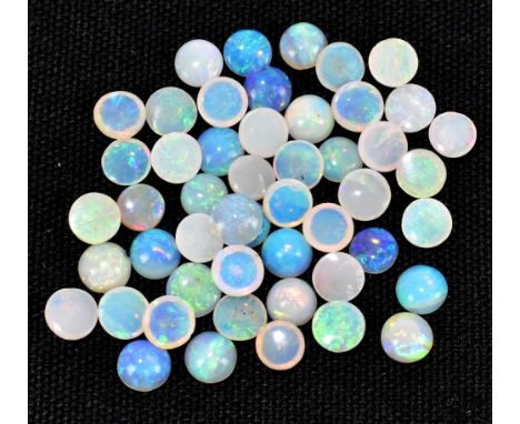 OPAL; a group of 4.5-5mm round cabochons, weight 11.85ct.