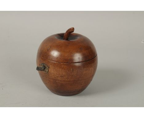 AN APPLE TEA CADDY. 17cms.