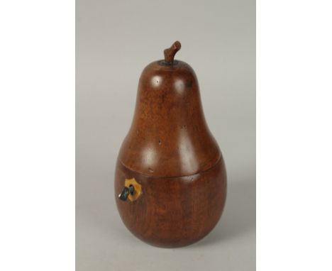 A PEAR TEA CADDY. 10cms.