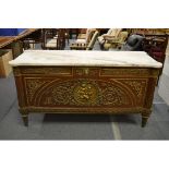 A GOOD 20TH CENTURY LOUIS XVITH STYLE MAHOGANY AND ORMOLU COMMODE after a model by Benemans &