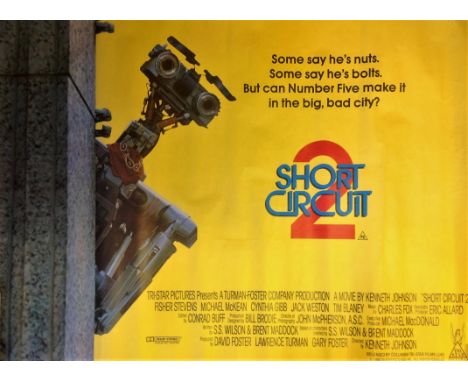 Short Circuit 30x40 approx rolled movie poster from the 1986 US comic science fiction film directed by John Badham and writte