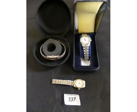 Three wristwatches. To include an Avia, a Tissot and an Accu.2 watch.