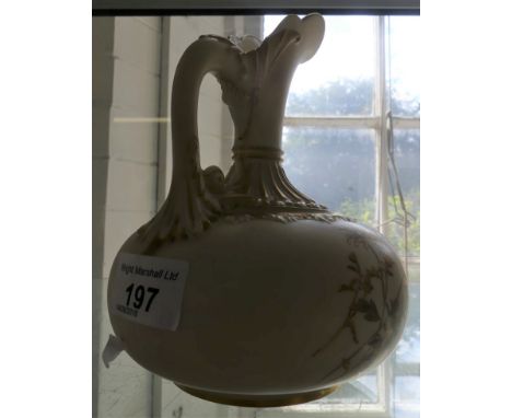 A Royal Worcester blush ivory ewer pattern no 1136.   CONDITION REPORT:  Appears in good condition with some minor wearSee ph