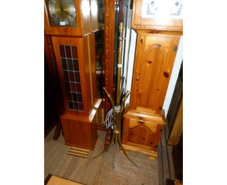 A decorative 20th Century Victorian style brass adjustable standard lamp (sold electrically untested) 