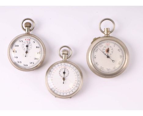 A Kendal &amp; Dent Mark II No. 10292 open faced stop watch with white enamel dial and crows foot to the back, an Air Ministr