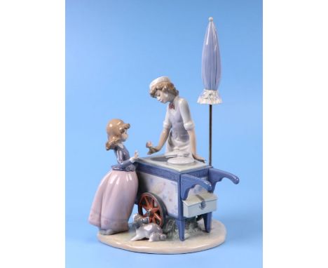 A Lladro Ice Cream Vendor model group, No. 5325.Condition ReportVery good condition with no damage or repair
