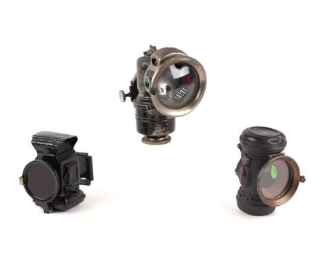 A P &amp; H 'The Revenge' bicycle lamp; together with two other bicycle lamps (3).