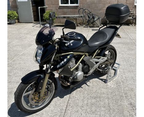 A 2006 Kawasaki ER650 6N ABS, registration no. HF06 KFZ, engine no.  JKAER650AAA014224, engine no.  ER650AE019506, black.  Th