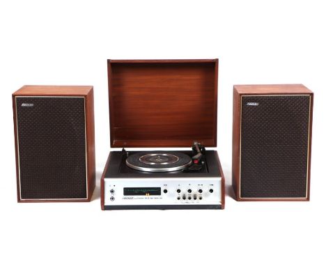 A Hacker Centurion Mk II Hi Fidelity record player with accompanying Hacker speakers (3). 