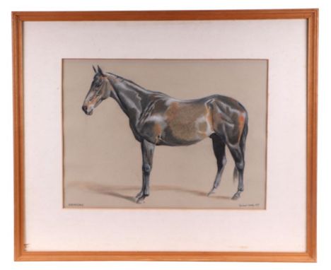 Richard Grasby (1934-2015) - Portrait of the Hunter Gemini - pastel, signed and dated 1979 lower right, framed, 45 by 33cms.