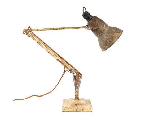 A mid century Herbert Terry two-step Anglepoise lamp with original scumble painted finish.