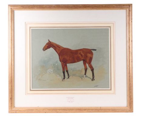 George Wright (British 1860-1942) - Equestrian Portrait of the Hunter Killacooley, Property of Captain L Bryan - watercolour,