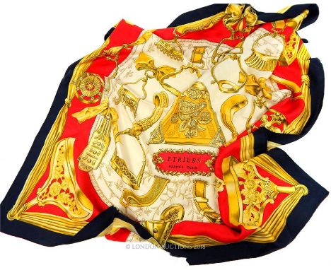A Hermes Etrieps silk scarf