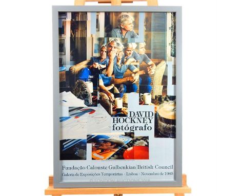 A David Hockney exhibition poster 'Fotografo', Lisbon 1985, sight size 66.5 x 46cm.