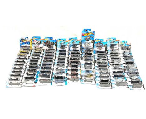 Mattel Hot Wheels Batman vehicles x 100 including some duplication of variation models in variation packaging, all within Exc