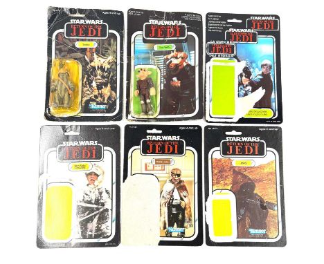 Kenner/Palitoy Star Wars vintage Return of the Jedi 3 3/4" figures x 2 MOC and used cardbacks including Kenner ROTJ Teebo 3 3