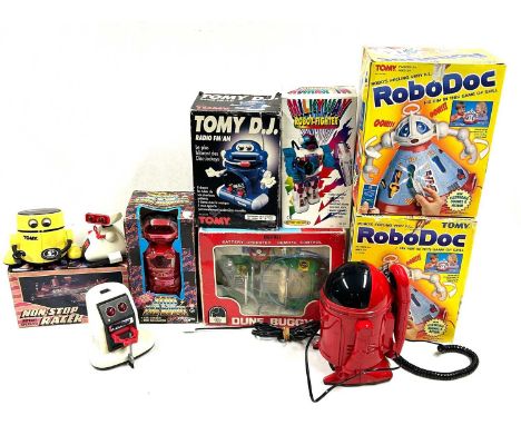 Selection of Toy Robots and Remote Control vehicles including Zoid The Robot, Bandai Dune Buggy, Robo Doc, Milkyway Robot Fig