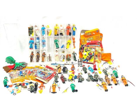 Large quantity of vintage Airfix Eagles &amp; Donovan vintage Action Stars figures and accessories, SEE PICTURES, Good to Exc