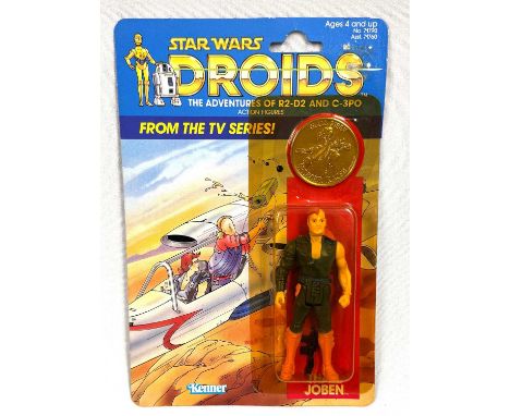 Kenner Star Wars vintage Droids Thall Joben 3 3/4" figure, Mint, within Excellent (yellowed) bubble, upon Good Plus (minor st