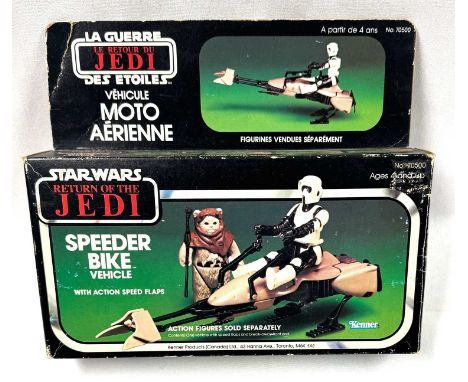 Kenner Canada Star Wars vintage Return of the Jedi Speeder Bike, Mint UNUSED (vehicle components sealed in original bags), wi