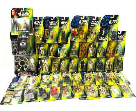 Kenner Star Wars Power of the Force 2 green card 3 3/4" figures and Deluxe sets x 47 including Hoth Stormtrooper, Grand Moff 