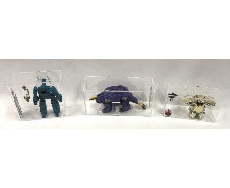 Bandai vintage Graded Rock Lords figures x 3 including Stoneheart UKG 80% figure 80 paint 85, Nuggit UKG 80% figure 85 paint 