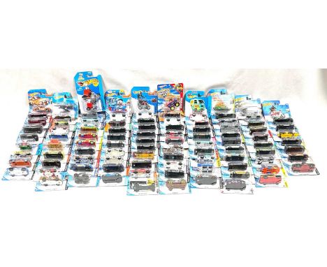 Mattel Hot Wheels vehicles x 100 including 69 Camero, 17 Nissan GT-R (R35), Dodge Charger Stock Car, Jaguar MK1, Mustang Funn