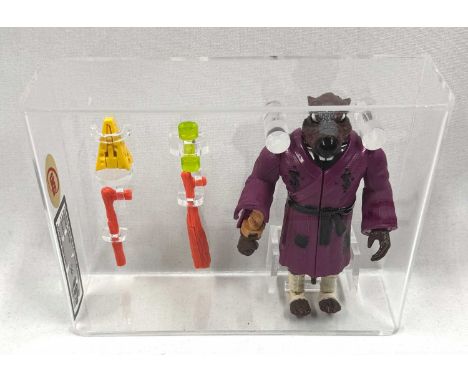 Playmates vintage Teenage Mutant Ninja Turtles Mutations Mutatin Splinter 1993 figure, UKG Graded 90% GOLD figure 90 paint 90