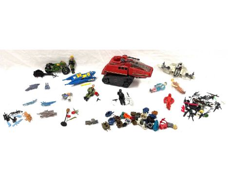 Large selection of vintage Hasbro Palitoy GI Joe &amp; Action Force 3 3/4" figures, vehicles and accessories including Rapid 