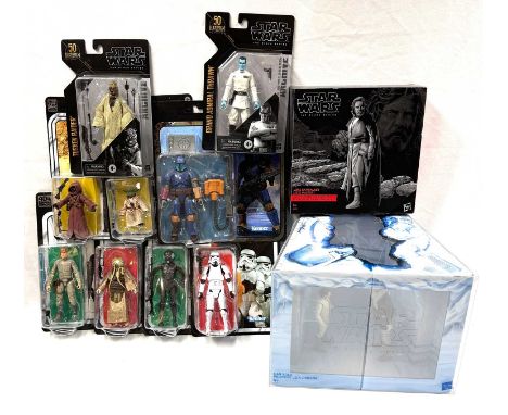 Kenner Hasbro Star Wars Black Series 6" figures x 11 including 40th Anniversary Yoda, Jawa, Stormtrooper, Luke Skywalker Jedi