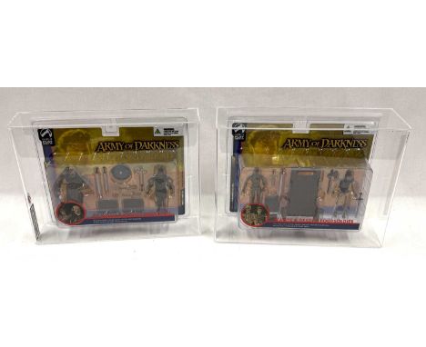 Palisades Army of Darkness UKG Graded figure two packs x 2 including Pit Witch &amp; Deadite Centurion UKG 85% bubble 85 card