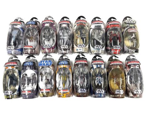 Hasbro Star Wars Titanium Series Die-cast Vehicles x 16 including Naboo Royal Cruiser, ARC-170, Royal Guard TIE Interceptor, 