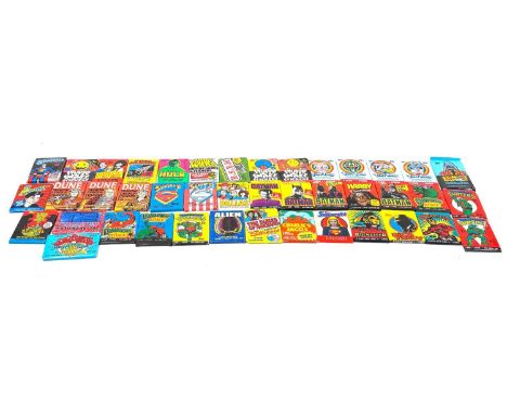 Topps vintage sealed Bubblegum Wax packs of Trading Cards x 42 including Batman, Dune, Teenage Mutant Ninja Turtles, Superman