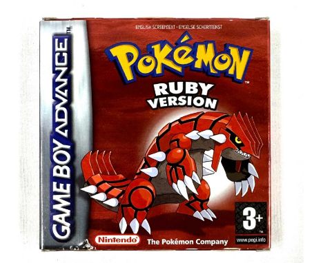 Pokemon Ruby Version PAL with Inserts including Trainer Guide, Consumer Information Booklet and Nintendo Power Leaflet, opene