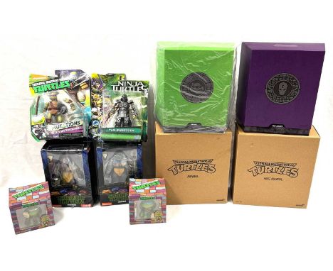 Super 7, NECA &amp; Playmates Teenage Mutant Ninja Turtles figures x 8 including Super 7 Raphael and Foot Soldier figures, bo