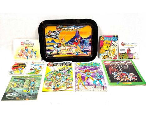 Thundercats vintage 1980's selection of Books, Annuals and Metal Tea Tray, generally Good to Excellent SEE PICTURES FOR WHATS