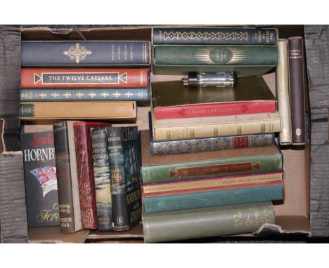 A collection of Folio edition books including titles Alexander the Great, shakespeare's sonnets together with First Edition B