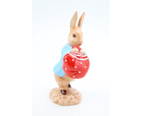 Coalport Beatrix Potter  figure 'Peter Fills the Red Pocket Handkerchief' Limited edition of 1000. Height 12cm.  In good cond