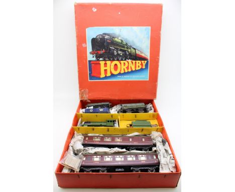 A boxed Hornby Railways O Gauge set to include and LNER 0-2-0 Tender Engine and rolling stock, including key.
