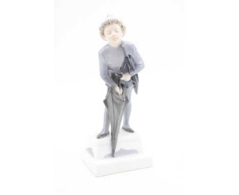 Royal Copenhagen Sandman Boy with Umbrella.  In good condition with no obvious damage or restoration. Nip to end of umbrella