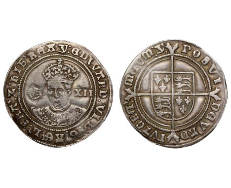 Edward VI (1547-53), fine silver Shilling, third period (1551-1553), Tower mint, mintmark Y, inner beaded border and linear c