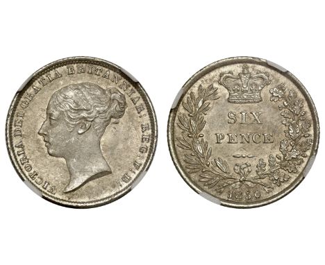 Victoria (1837-1901), silver Sixpence, 1850, first young head left, Latin legend VICTORIA DEI GRATIA BRITANNIAR: REG: F: D:, 
