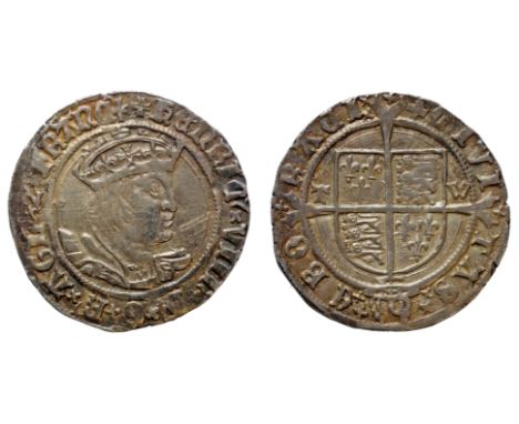 † Henry VIII (1509-47), silver Groat, second coinage (1526-44) York mint, archbishop cardinal Wolsey type, initial mark voide