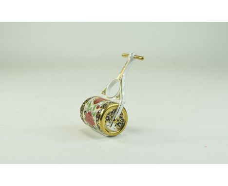 Royal Crown Derby Paperweight ' Garden Roller ' Date 1996. Excellent Condition with Box. Height 4.5 Inches. 