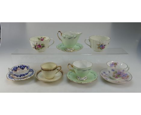 Large quantity of mixed teaware to include Royal Doulton Viola H4877, Salisbury teaset, Royal Worcester oddments and another 