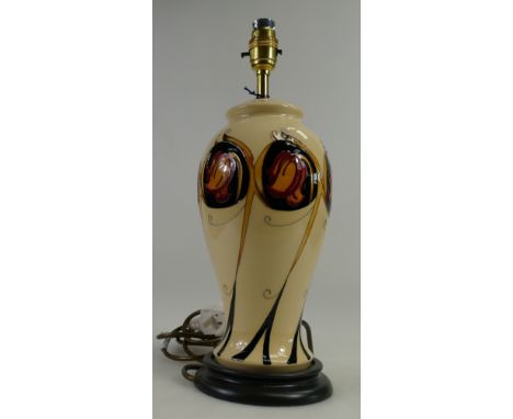 Moorcroft Bowbells lamp height 38cm (without shade)